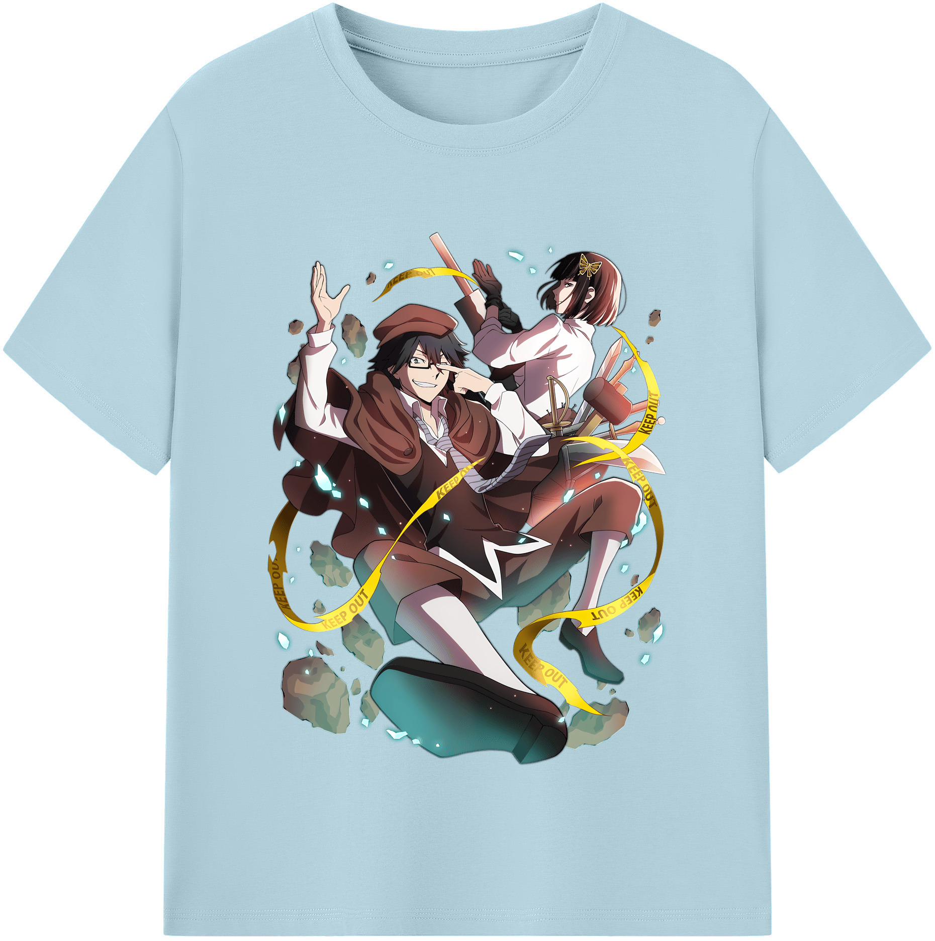 （画像用） 文豪ストレイドッグス Bungo Stray Dogs 綿100％半袖Tシャツ（フロントプリント）